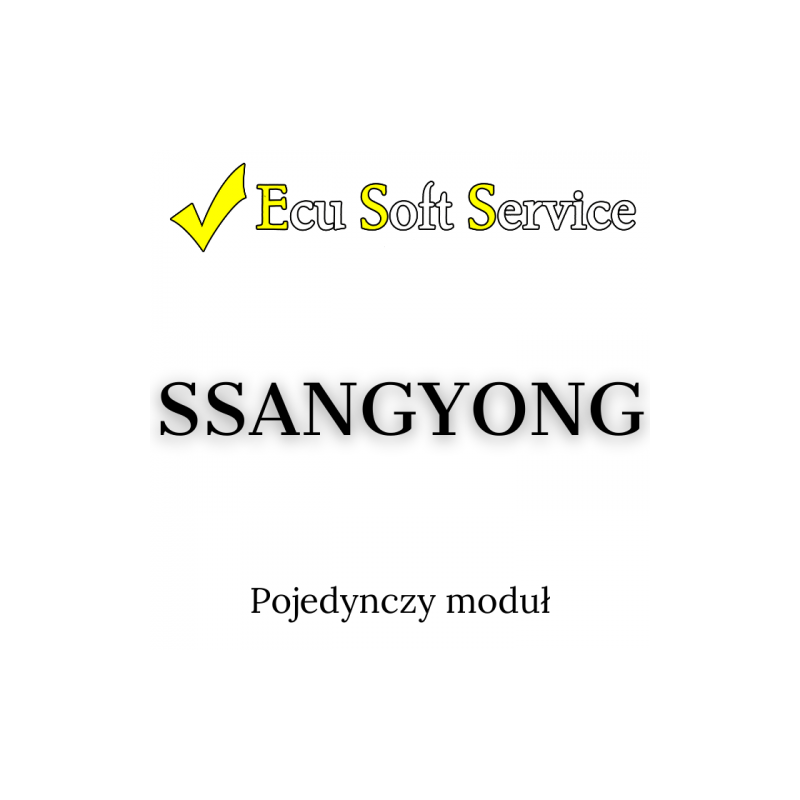 Ecu Soft Service - ESS0019 - Ssangyong module